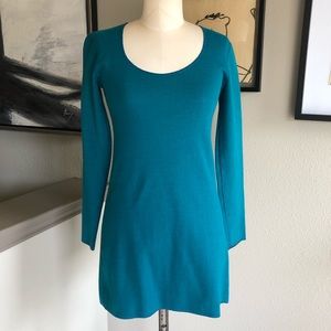 ATWELL teal scoop neck long sleeve tunic